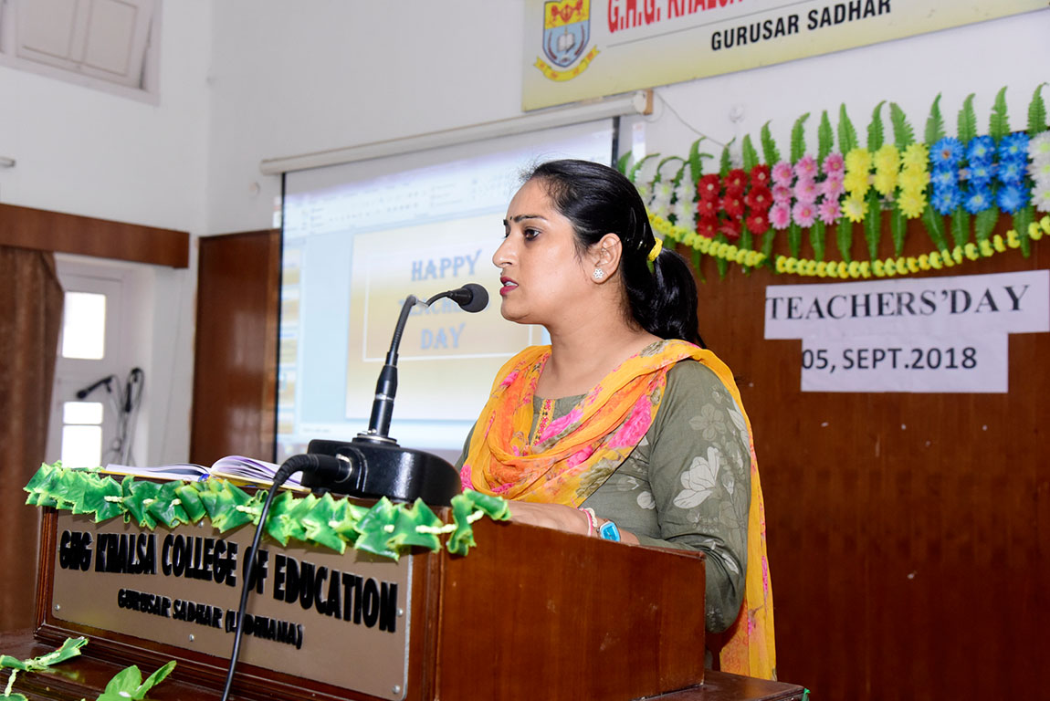 G.H.G Khalsa College of Education, Gurusar Sadhar celebrated Teachers' Day 