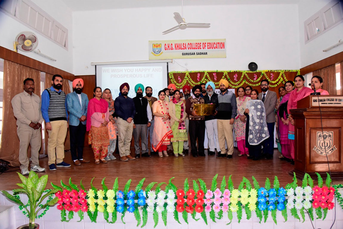 G.H.G Khalsa College of Education, Gurusar Sadhar Organized Retirement Party
for S. Ajit Singh
