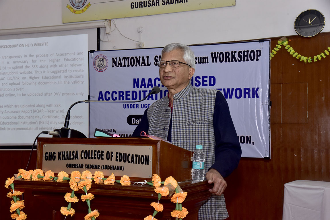National seminar Cum Workshop on NAAC: Revised Accreditation Framework