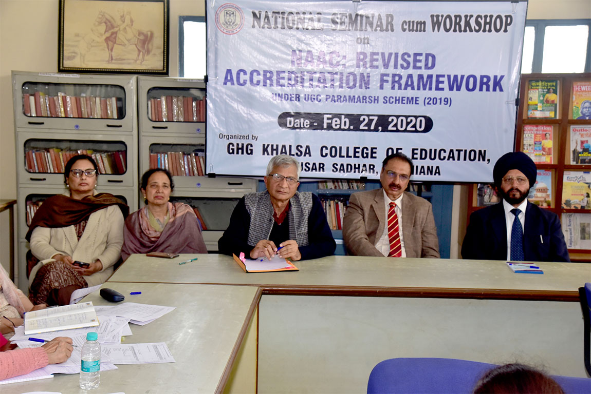 National seminar Cum Workshop on NAAC: Revised Accreditation Framework