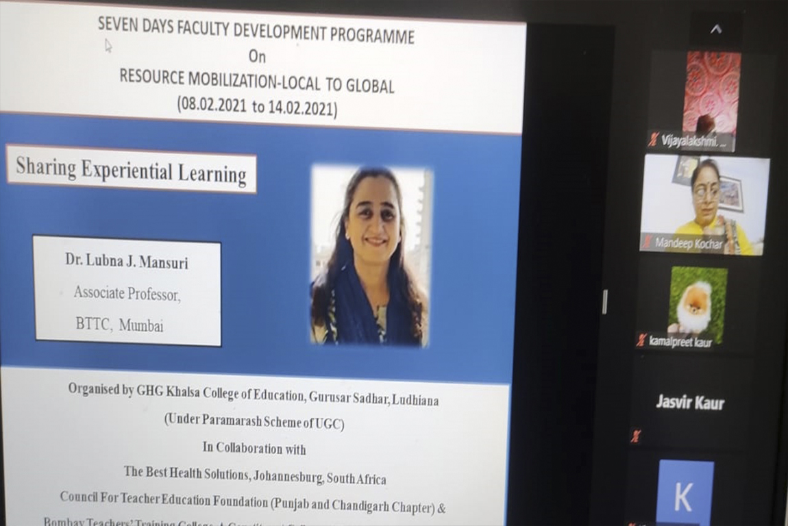 Seven day long FDP on Resource Mobilization Concluded at G.H.G Khalsa College of Education, Gurusar Sadhar