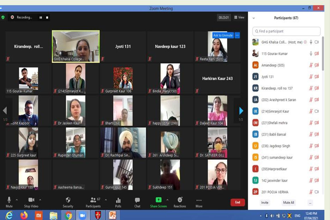 G.H.G Khalsa College of Education GurusarSadhar Celebrated World Health Day