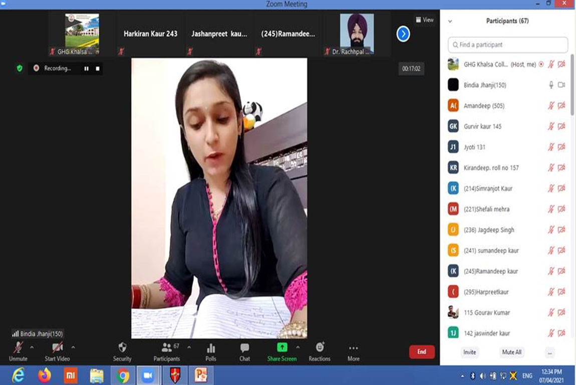 G.H.G Khalsa College of Education GurusarSadhar Celebrated World Health Day