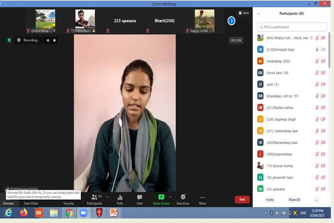 G.H.G Khalsa College of Education GurusarSadhar Celebrated World Health Day