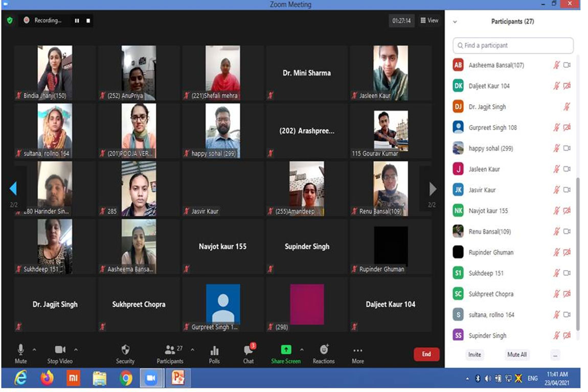 G.H.G. Khalsa College of Education, GurusarSadhar Celebrated English Language Day