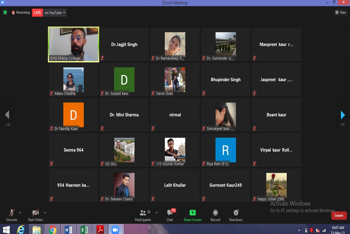 G.H.G. Khalsa College of Education, GurusarSadhar organized a Lecture on the Teachings from the Life of Martyrs