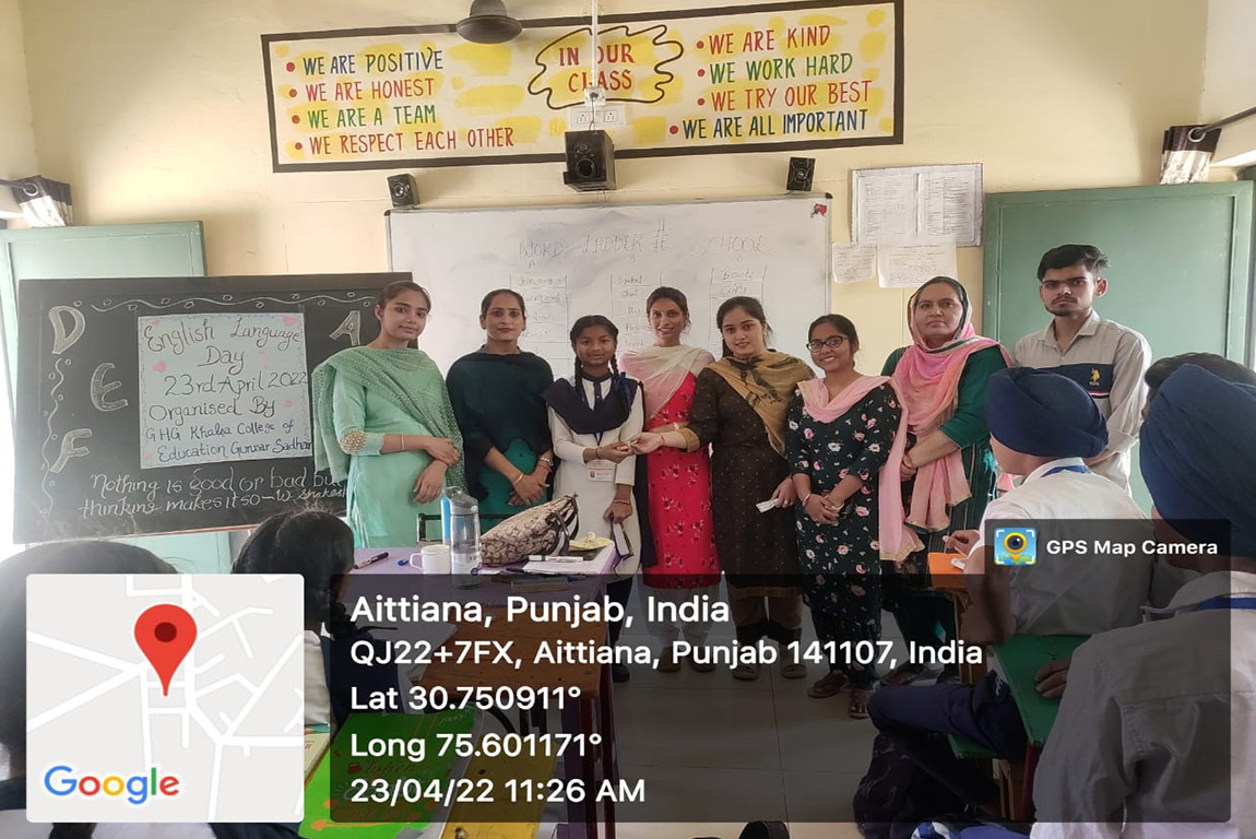 G.H.G. Khalsa College of Education, Gurusar Sadhar Celebrated English Language Day
