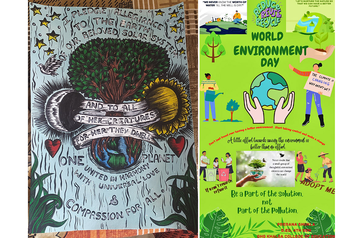 G.H.G. Khalsa College of Education, Gurusar Sadhar observed World Environment Day by organizing Intercollege PowerPoint Presentation and Poster Making Competition