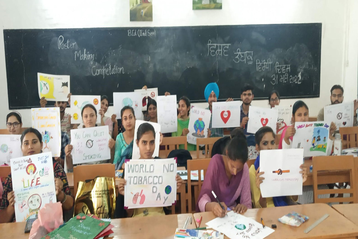 G.H.G. Khalsa College of Education, Gurusar Sadhar Observed World No Tobacco Day