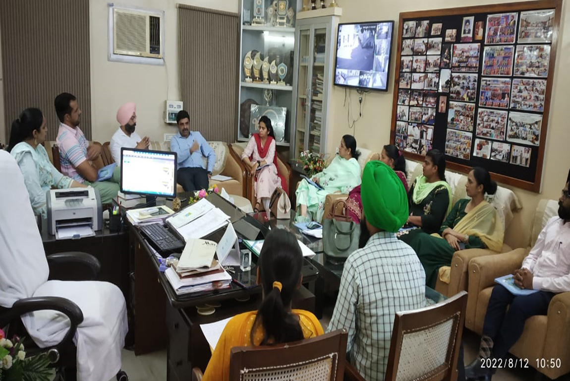 Meeting of Principals and Contingent in-charge held at G.H.G. Khalsa
College of Education, Gurusar Sadhar regarding Panjab University Zonal Youth and Heritage Festival 2022 (Education Zone-B)